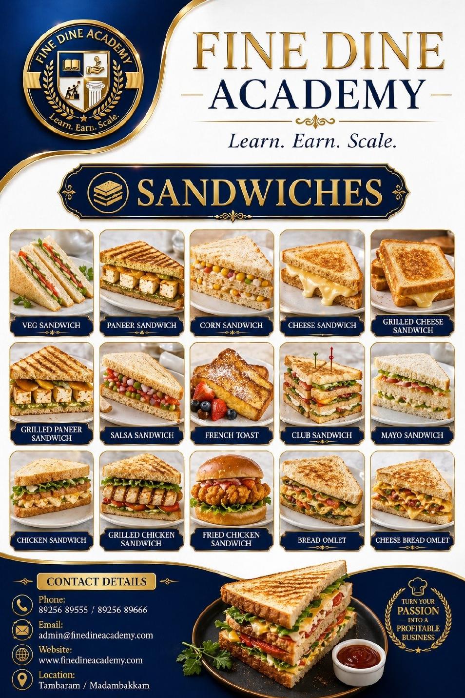 Snacks & Fast Food Training course poster